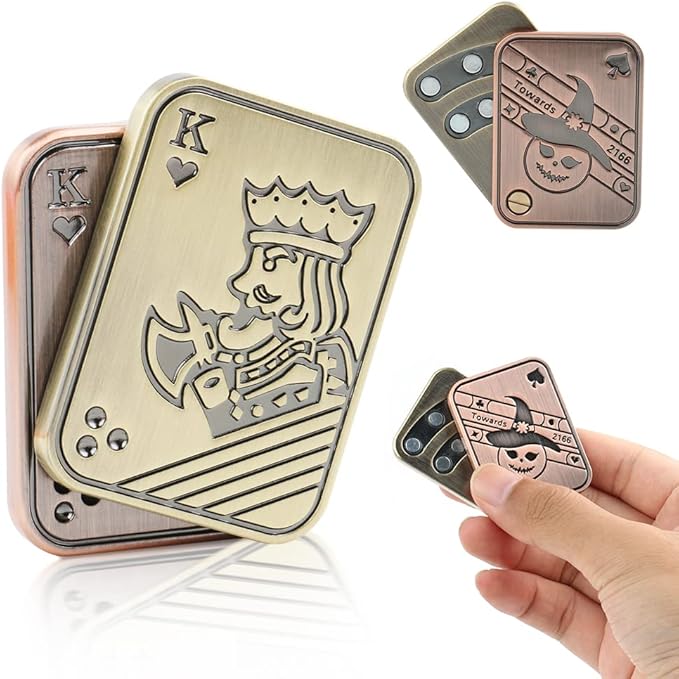 Metal Fidget Toys Metal Poker Push Card Fidget