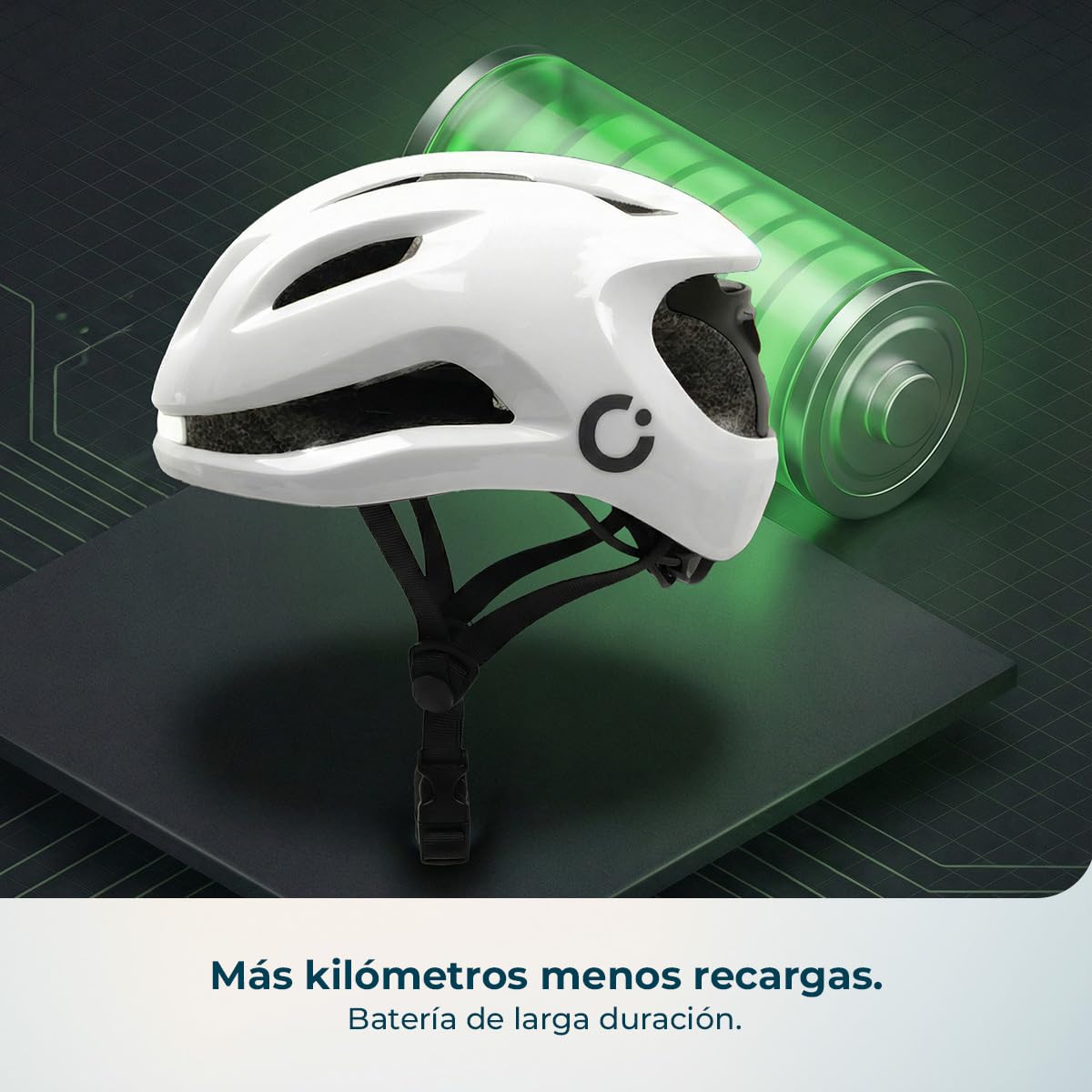 Cecotec Casco de Bicicleta Inteligente BrainGuard Pro L-XL. Luces Frontal y Trasera con Múltiples Modos, Intermitentes con Efecto Dinámico, Control Desde Manillar, Batería Recargable 800mAh