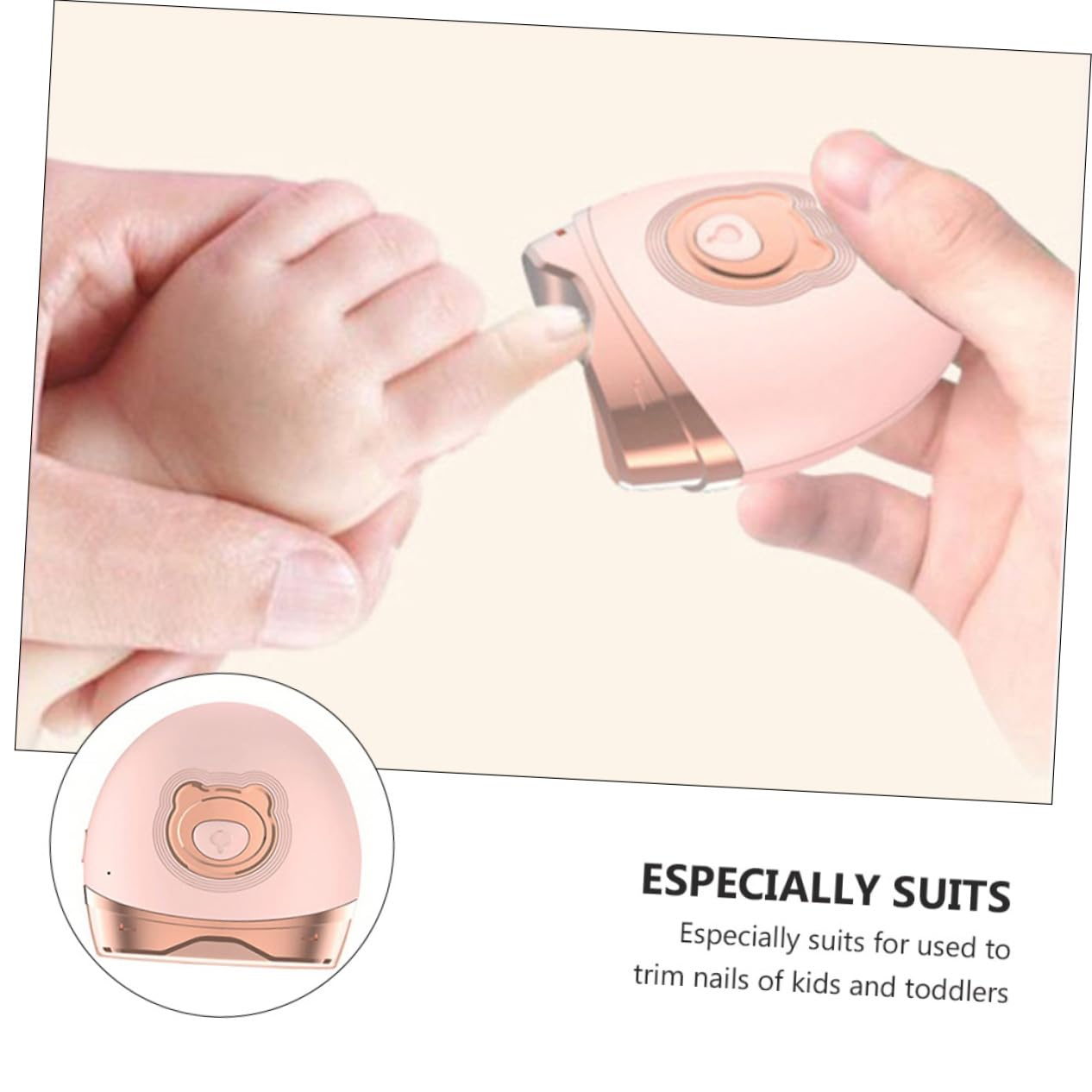 1stück Automatischer Nageltrimmer Für Sicherer Elektrischer Nagelknipser Und Nagelpolierer Tragbares Design Für Neugeborene Und Kleinkinder Leise Und Energiesparend