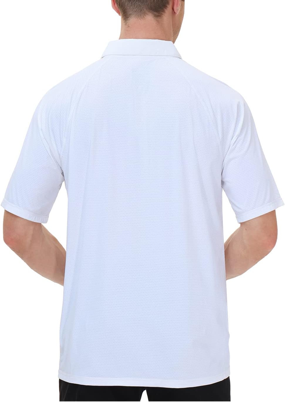 MOHEEN Men's Moisture Wicking Short Sleeve Polo Shirts UPF 50+ Lightweight Performance Golf Shirts M-6XL - Image 3