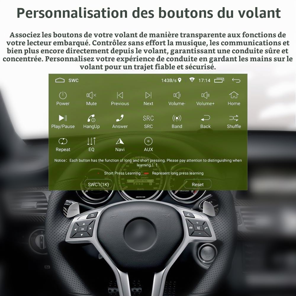Autoradio Compatible with Opel Vauxhall Corsa, Astra, Vectra, Zafira, Antara Android 2G+64G, CarPlay sans Fil et Android Auto, Bluetooth, écran LCD 7 Pouces, GPS, RDS, WiFi