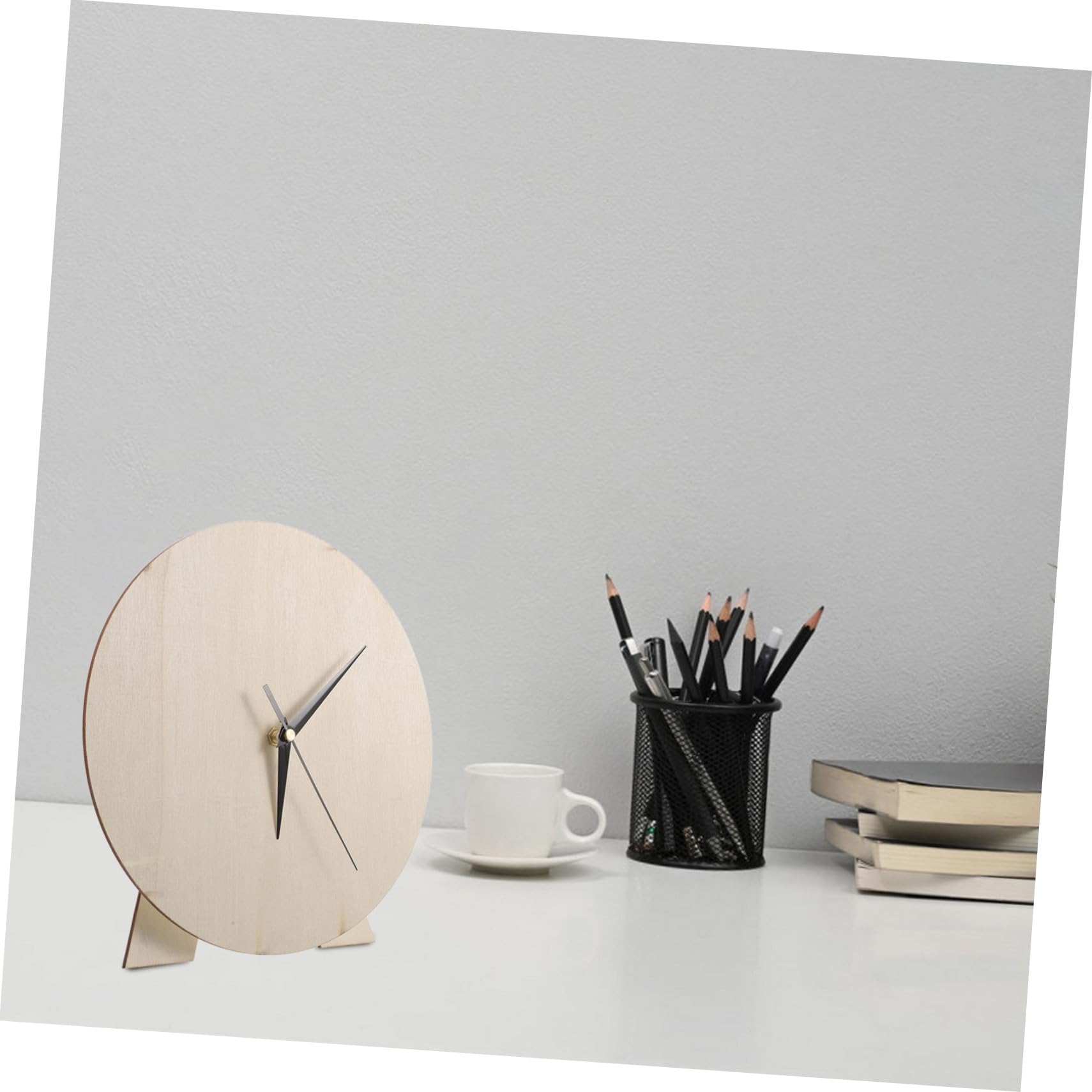 Quadrante Orologio Fai da Te Rotondo in Legno Beige