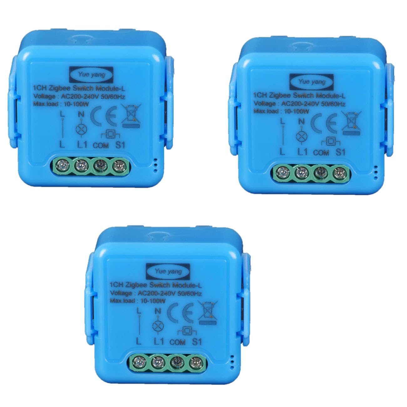 Yueyang Interruptor Inteligente Inalámbrico ZigBee, Sin Cable Neutro, Unidireccional, Compatible con Alexa, Google Home, Home Assistant
