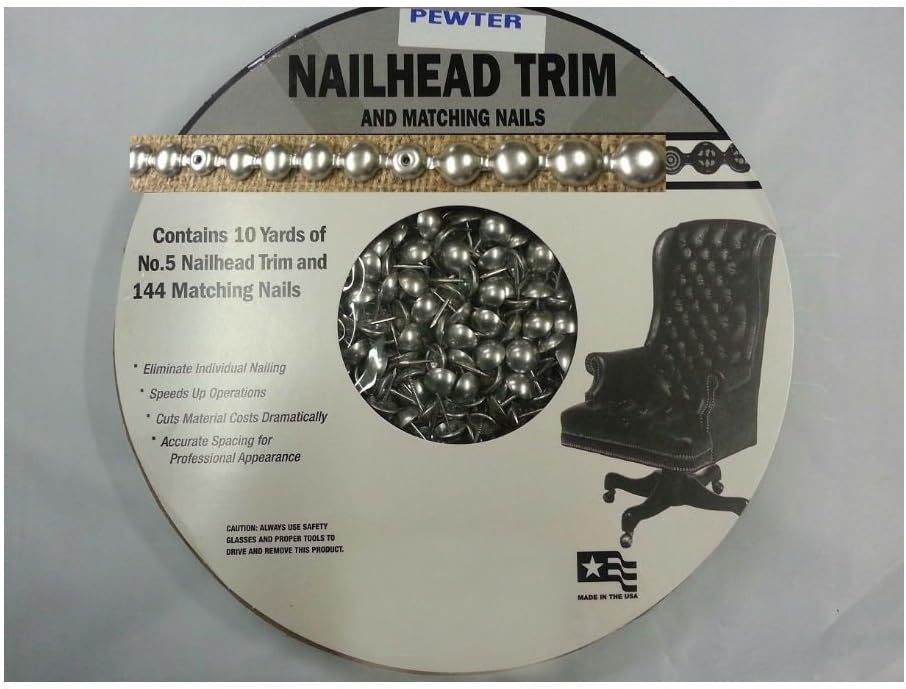 30 Feet Upholstery Pewter Tackstrips Roll Nail Strip Nailhead Trim