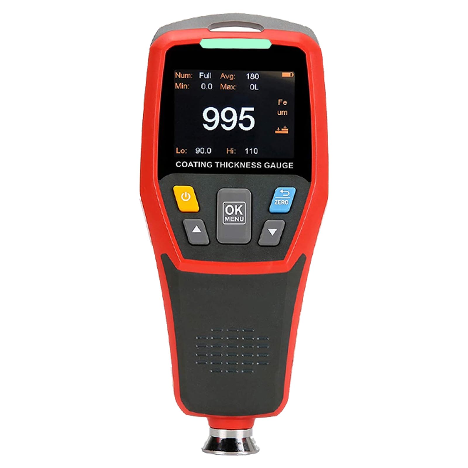 Rocky Mars Paint Thickness Gauge for Cars 343D Upgraded Coating Wet Film Thickness Gauge Paint Correction Precious Metal Tester Tool with Visual Go-NoGo Indicator Auto Rotatable Display