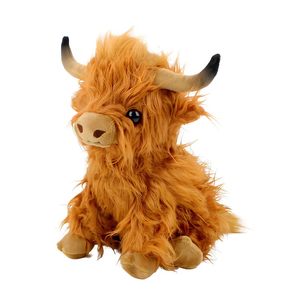 kasahara Highland Cow Stuffed Animal Cute Cow Plushies Soft Cattle Plush Toy Decorative Pillow Gifts for Boys Girls