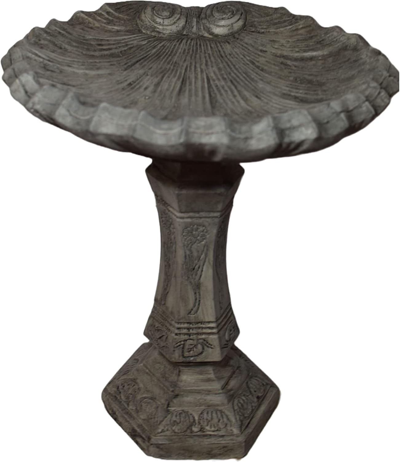 Fanciful Birdbath- 26" h x 22" w x 20" d- Pre-Aged