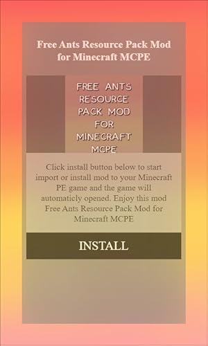 Free Ants Resource Pack Mod for Minecraft MCPE
