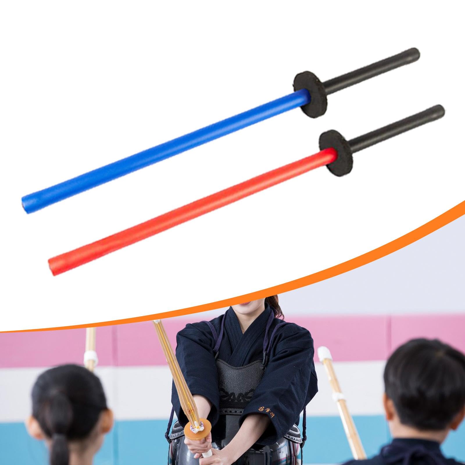 Fenteer Juego de 2 Espadas de Espuma para Entrenamiento de Artes Marciales con Acolchado Grueso