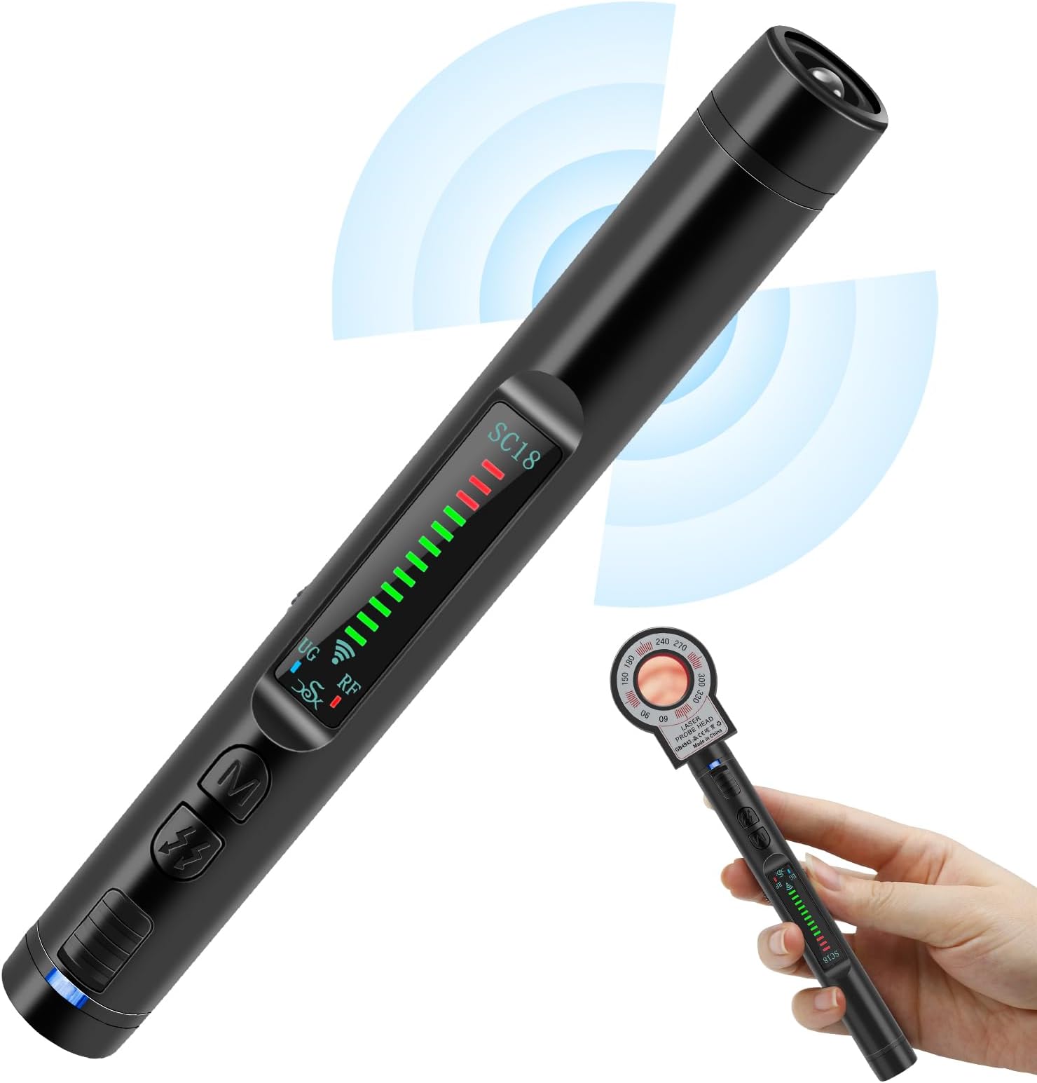 NUZAMAS Ecoscandaglio portatile con sensore sonar cablato e display LCD, per barca, kayak, profondità di 100 metri NUZAMAS Ecoscandaglio portatile con sensore sonar cablato e display LCD, per barca, kayak, profondità di 100 metri
