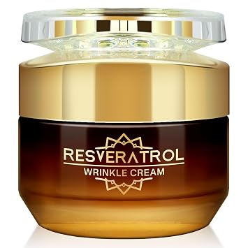 PEGO Resveratrol Wrinkle Face Cream, Hyaluronic Acid Anti-Aging Moisturizer