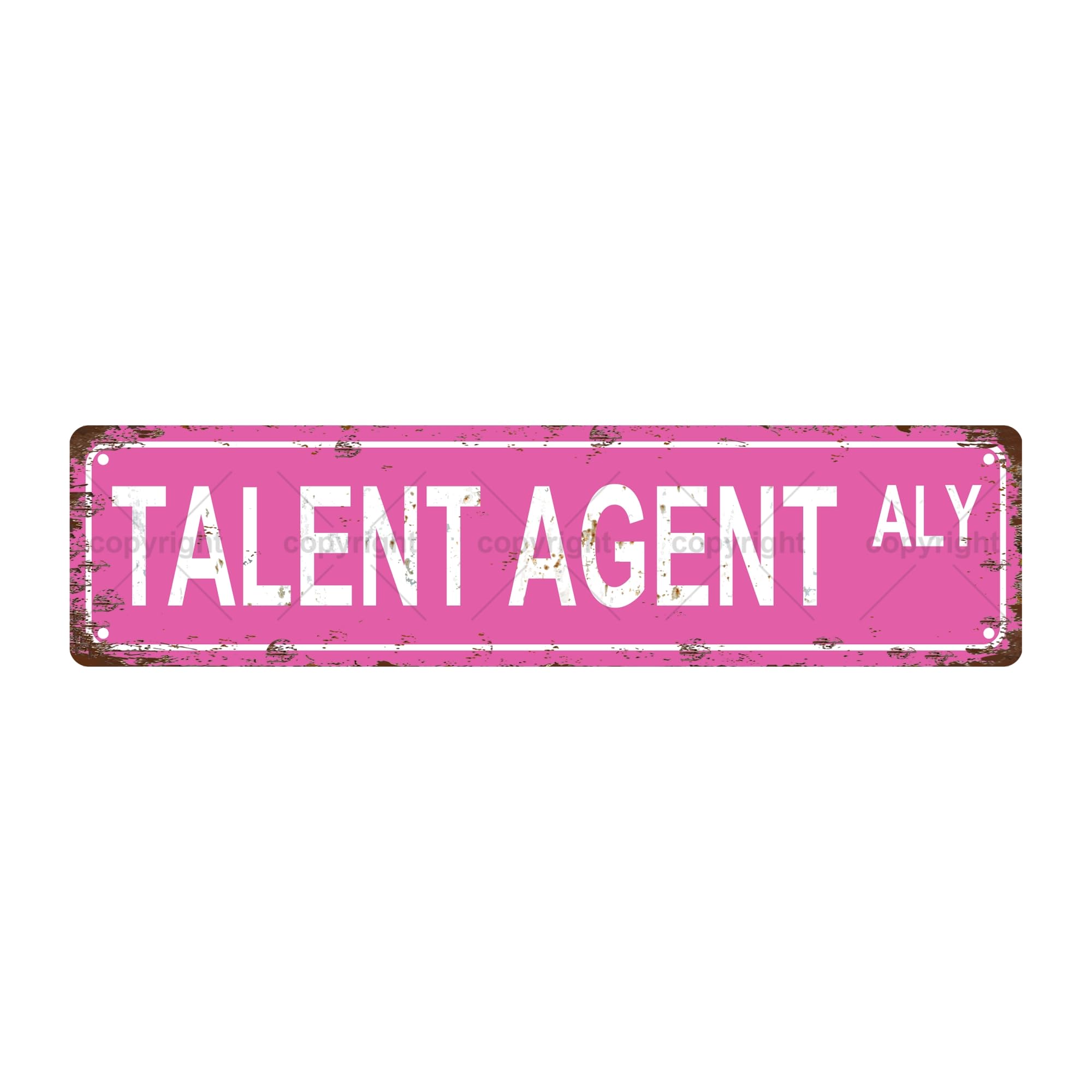 Talent Agent ALY Occupation Metal Tin Street Sign Bar Cafe Garage Cave Home Room Wall Bathroom Farmhouse Garden Porch Patio Decor,4x16 Inch