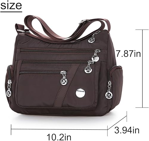 Miniatura 3 de Bolsos cruzados para mujer, bolso de hombro para mujer con múltiples bolsillos amplios, bolso cruzado de moda para damas