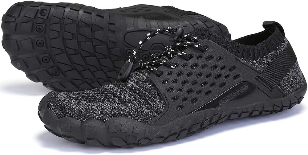 Mens Trail Running Shoes Minimalist Barefoot Five Fingers Wide Width Toe Box Gym Workout Fitness Low Zero Drop Male Parkour Road Sport Breathable Beach Shoes