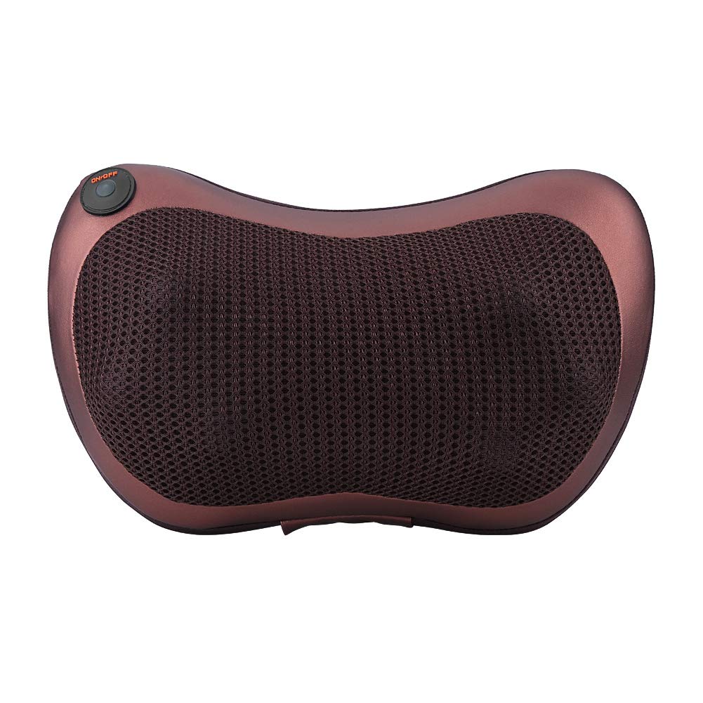 Estink Cojín de Masaje Shiatsu para Espalda, Hombros y Cintura, con Protección Contra Sobrecalentamiento, Apagado Automático, Café