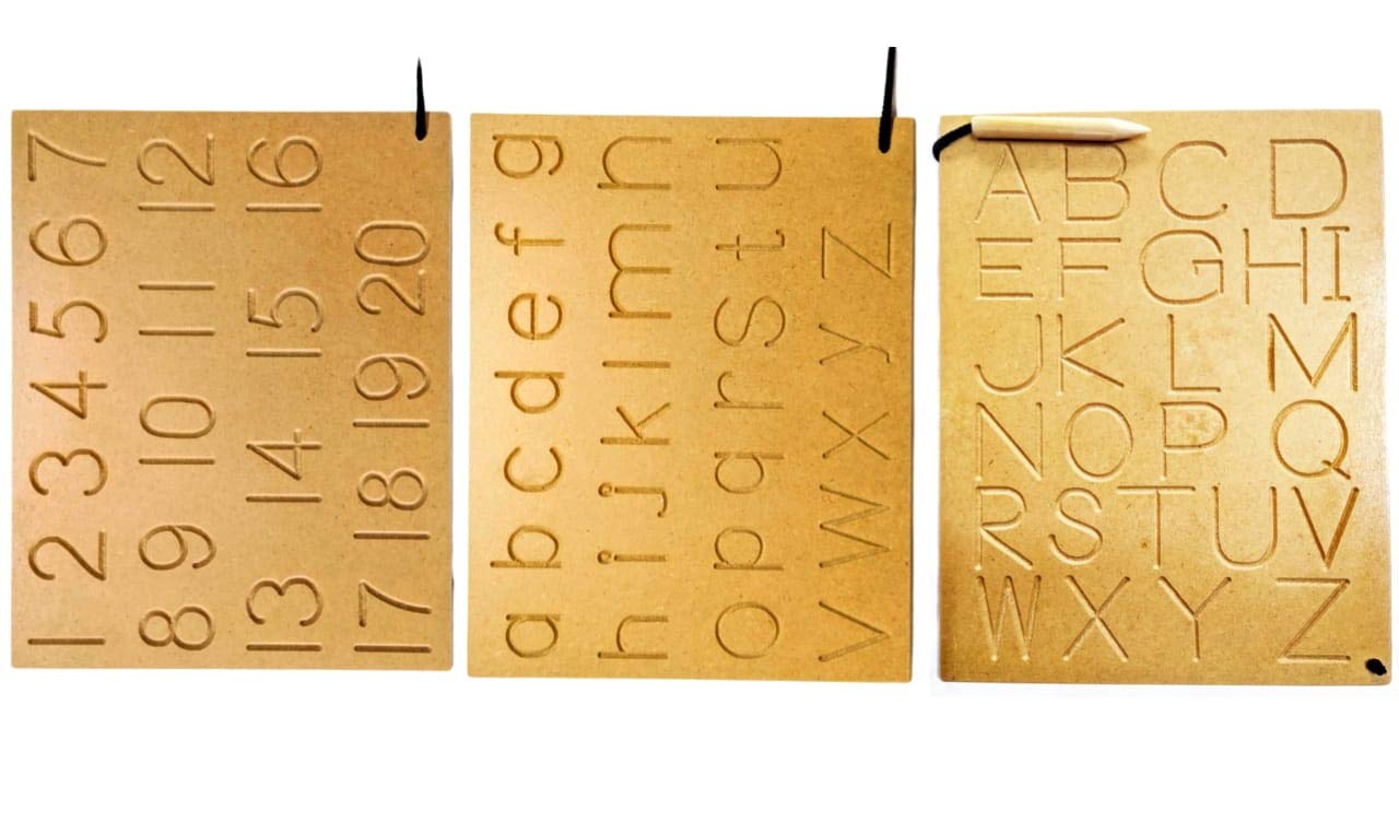 JOYLAND� Capital and Small Alphabet with Numbers Writing Practice Wooden Tracing Boards | Smart Kids | Knowledge for Kids | Educational Toys for Kids with Dummy Pencil | Letter Educational Slate Learning Board For Baby (3 To 6)-Set of 3 (B08T64H2Q3) Amazon Price History, Amazon Price Tracker