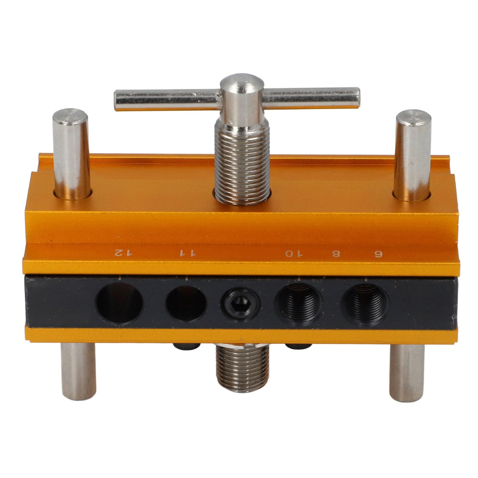 Selbstzentrierendes Dübellehren-Set, mit 6 Buchsen für Gerade Löcher, mit 6 Bohrerführungsbuchsen, für 6-8-10-11-12 Mm Bohrer (GOLD)