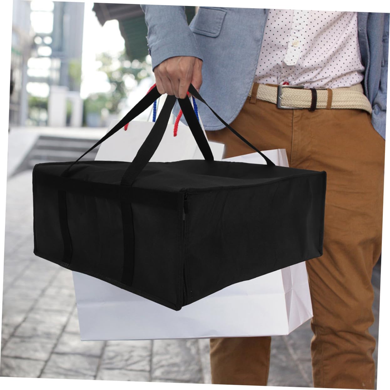 TOYANDONA 2pezzi Borsa Termica Piccola Borsa Scalda Pizza Portavivande Isolato Scaldavivande per Catering Isolata