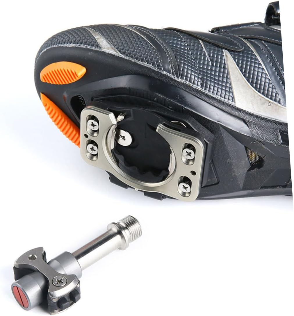 YARNOW Self-Locking Pedal Cleats for Road Bikes Sturdy Cycling Pedal Accessories Clip-in Lock and Anti-Slip Design Compatible Most Bike Models