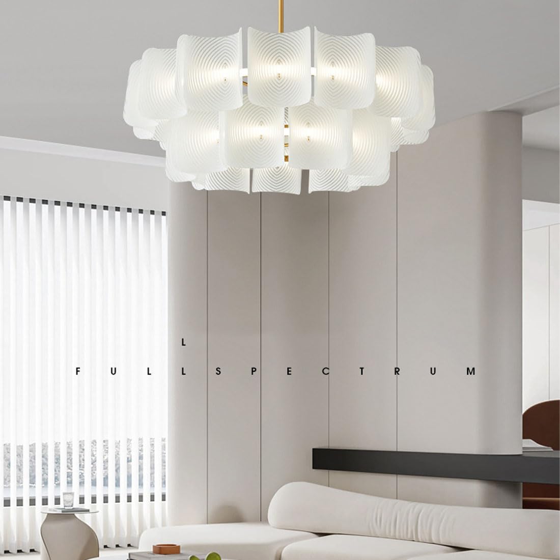 Lámpara de araña LED Estilo WABI-sabi para Sala de Estar, lámpara Decorativa de Lujo de Cobre Macizo para Dormitorio y Estudio, Individual, 40 cm.