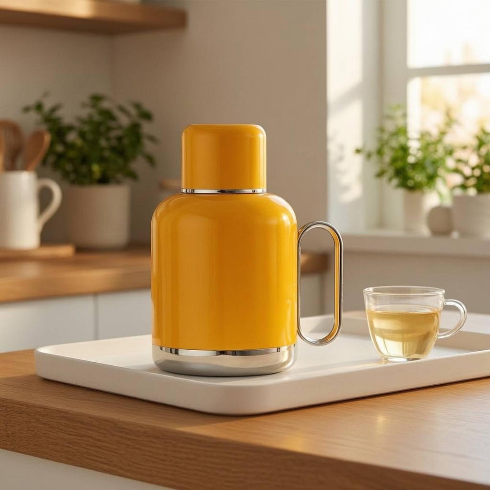 Termo Té Portátil Acabado Brillante Botella a Té Resistente Al Temperatura Alta Termo Acero Inoxidable, Array, Púrpura坤仪