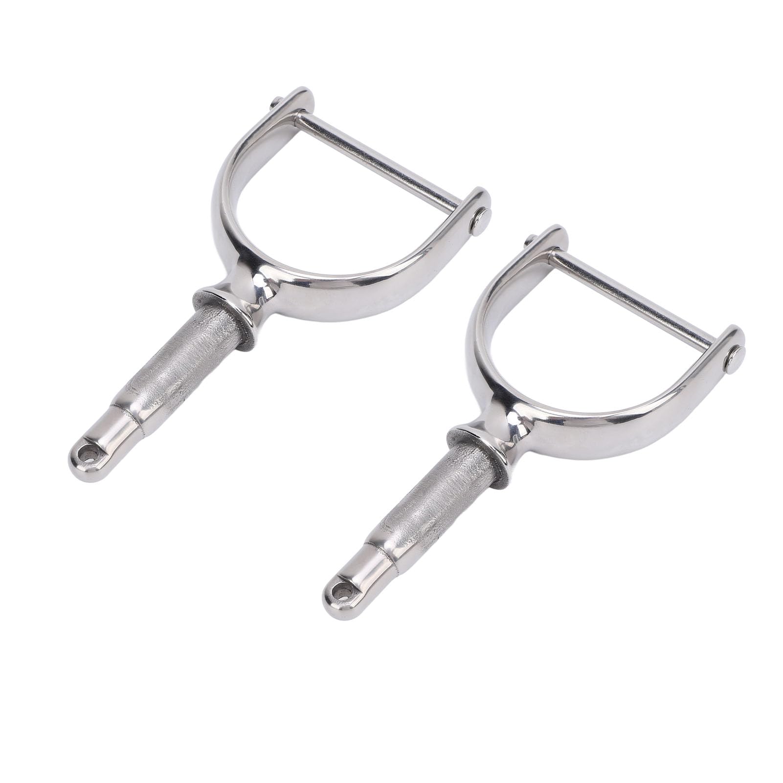 2 Pezzi di Scalmi per Remi in Acciaio Inox 316, Supporti per Pagaie e Remi a Morsetto, Senza Foratura, con Albero da 1/2 Pollice e Bullone Regolabile per Canoe, Kayak, Piccole