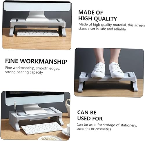 Miniatura 3 de Soporte elevador multifuncional para monitor con pantalla de computadora elevada, organizador para estudiantes de oficina, entusiastas del