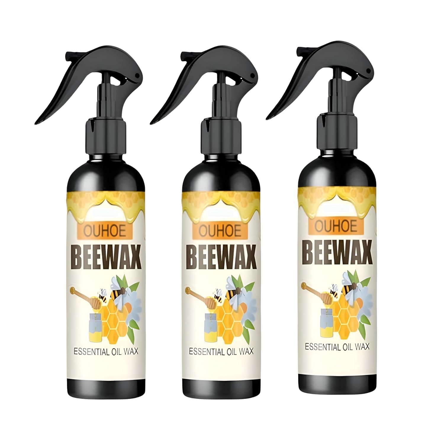 Beeswax Essential Oil Spray – All-Natural Wood Polish and Leather Conditioner | Multi-Surface Protective Wax for Furniture, Floors, and More (Pack of 3)-image-15