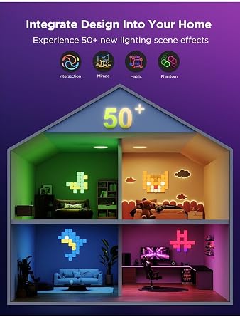 Govee Mini Panel Gaming Duvar Aydınlatması 10 Parçalı