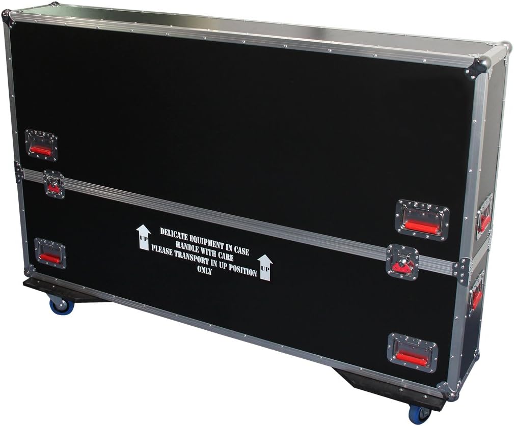 Gator Cases G-TOUR Series ATA Style Road Case with Adjustable Fit for 43" to 50" LCD, LED or Plasma Screens | Includes Heavy Duty 4" Casters, and Spring loaded Handles; (G-TOURLCDV2-4350)