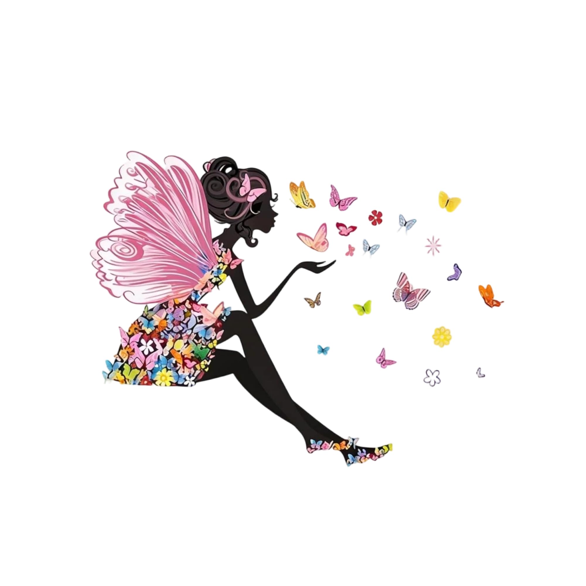 Trifletopia Fairy Light Switch 2 Pcs Light Switch Sticker, Butterfly Flower Fairy Switch Stickers, Removable Pvc Light Switch Decorative Decals For Bedroom Living Room Nursery Bathroom Home Decor
