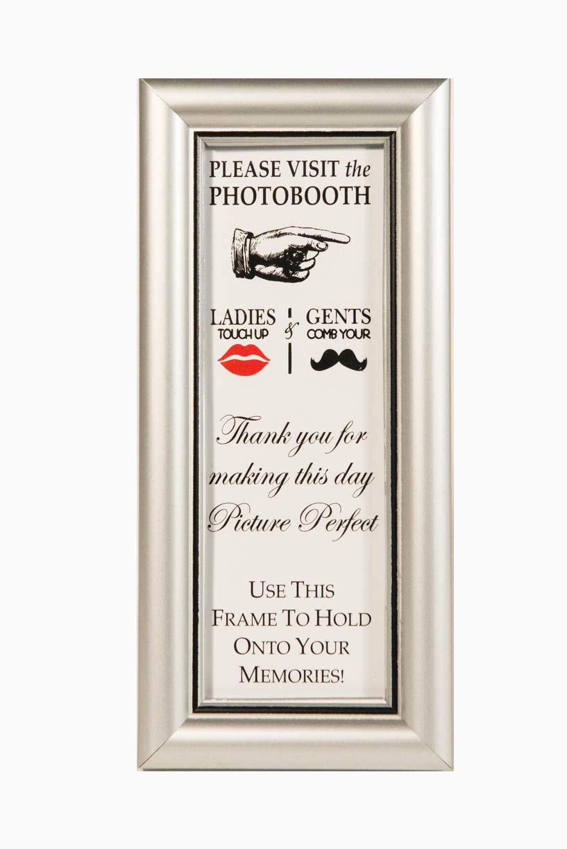 PBF Photo Booth 2x6 Strip Frame With Stand | Premium Designer Photobooth Picture Frame (Silver)