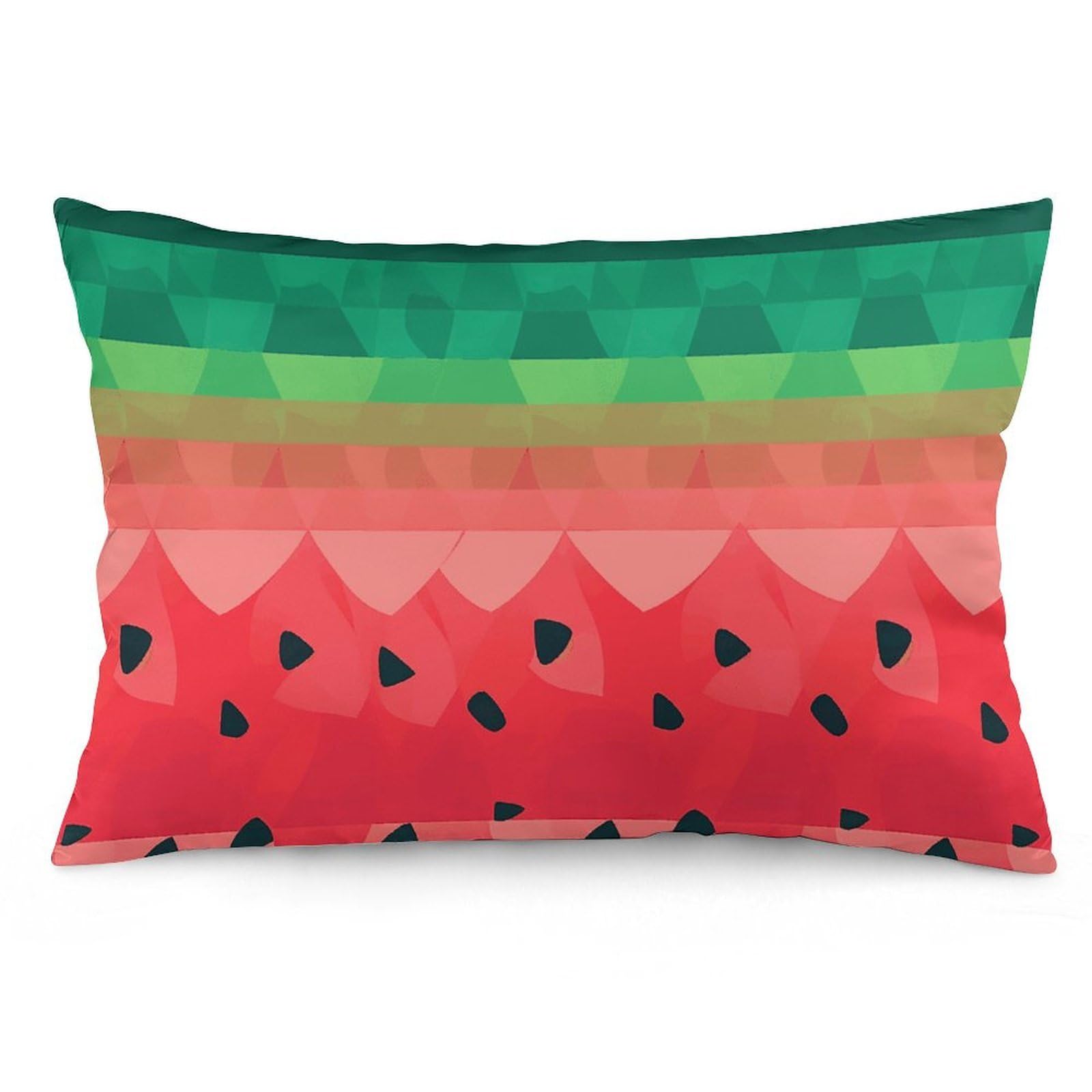 NONHAI 2 Pack Pillow Cases for Hair and Skin, Soft Breathable Pillow Case Covers with Hidden Zipper, Gradient Watermelon Pillowcase 12 "x20 Pillow Covers for Sleeping Gift