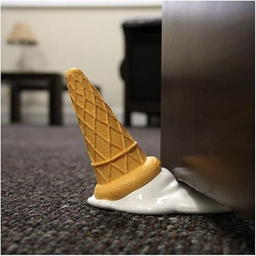 Miniatura 6 de YANG YANG Topes de puerta, cuña de helado para decoración de piso, topes de puerta de goma para la parte inferior de la puerta para la seguridad de