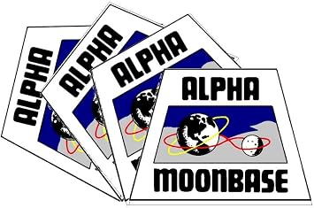 Moonbase Alpha Sticker - Set of 4