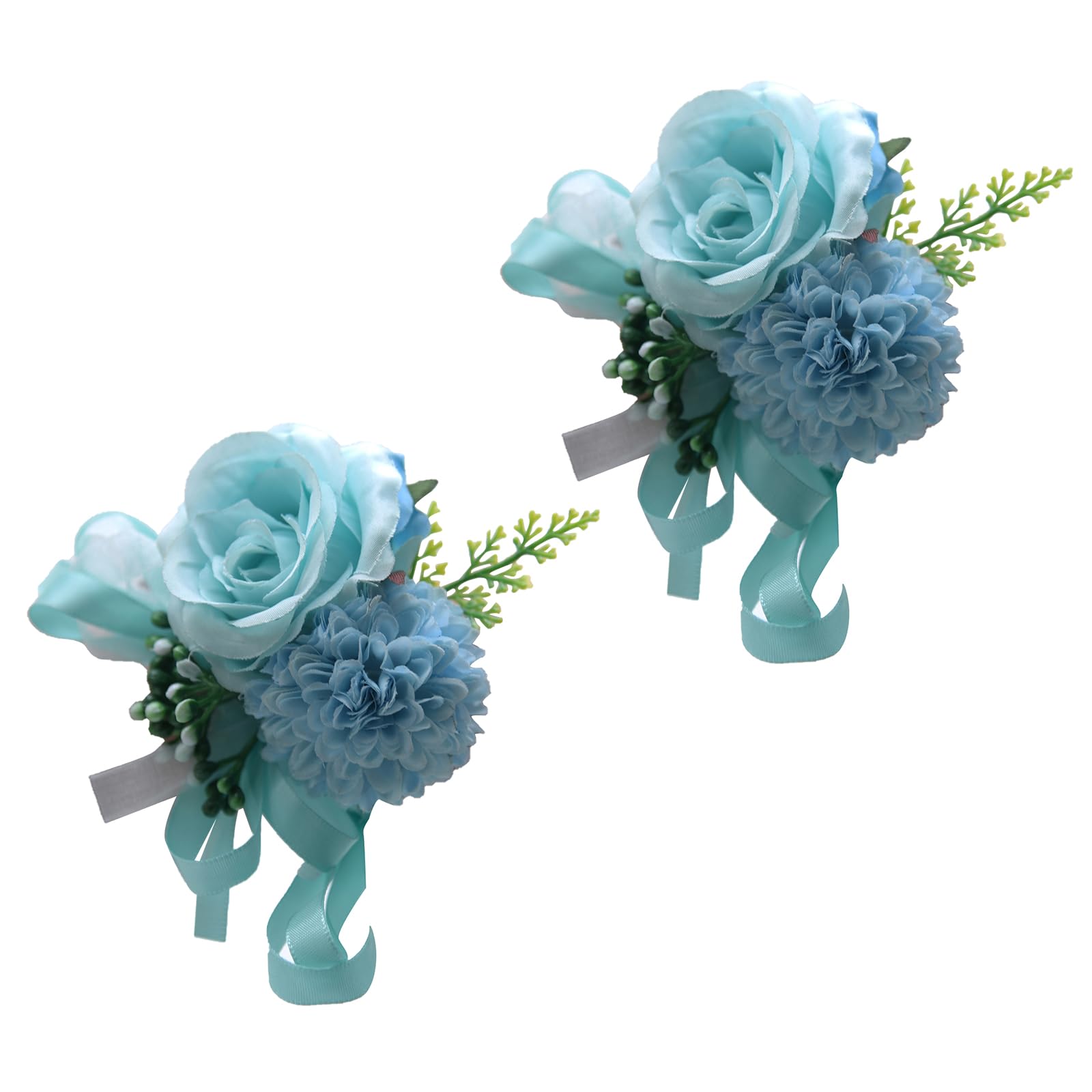 Tsophreniq 2Pcs Flower Wrist Corsages for Wedding, Rose Wrist Corsages for Bride Bridesmaid, Ceremony Anniversary Flower