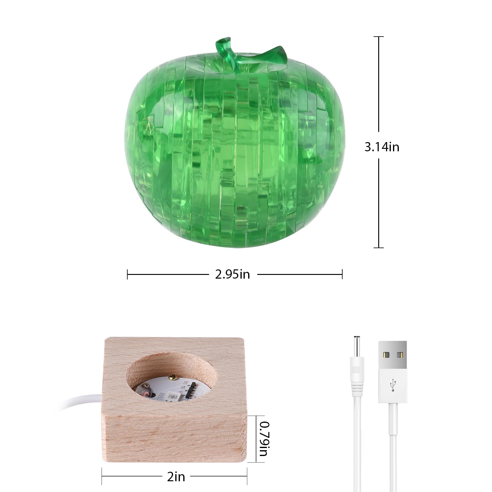 Amazon.com: 3D Crystal Puzzle, Night Light with Base, DIY Crafts