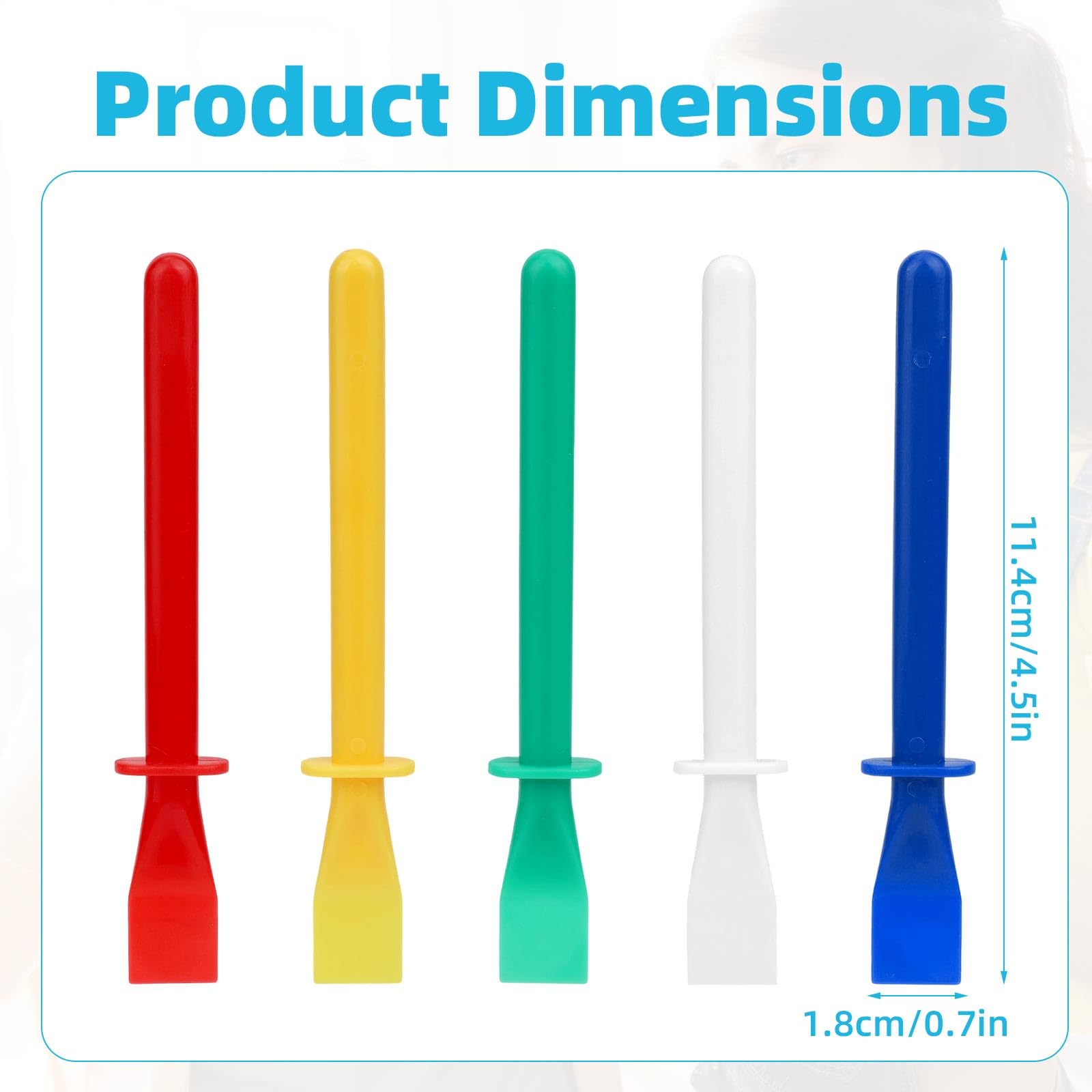 Set di 20 Applicatori Colla, 5 Pennelli e Spatole per Colla in Plastica Colorati per Progetti Fai Da Te di Carta Legno e Lavorazione del Legno