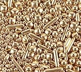 Gold Dragees Sprinkles Sprinkles for Cake Decorating, Gold Pearl Sugar Cupcake, Cookies, Ice Cream Toppings, 120g/ 4.2 Ounces Cake Decorations Baking for Christmas Wedding Shower, New Year’S Eve