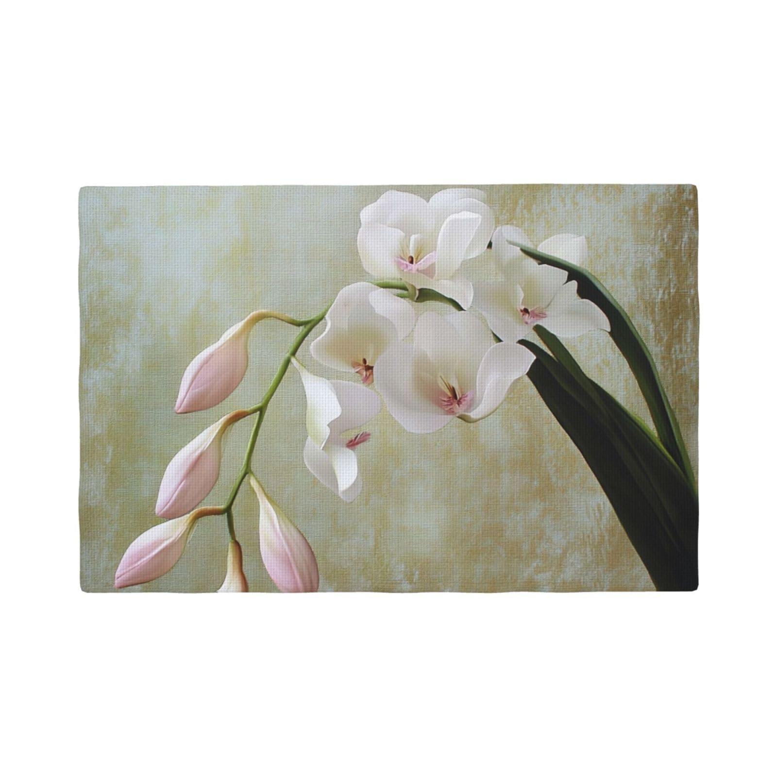 Set de table orchidée lavable et résistant à la chaleur en lot de 6 pour la ferme