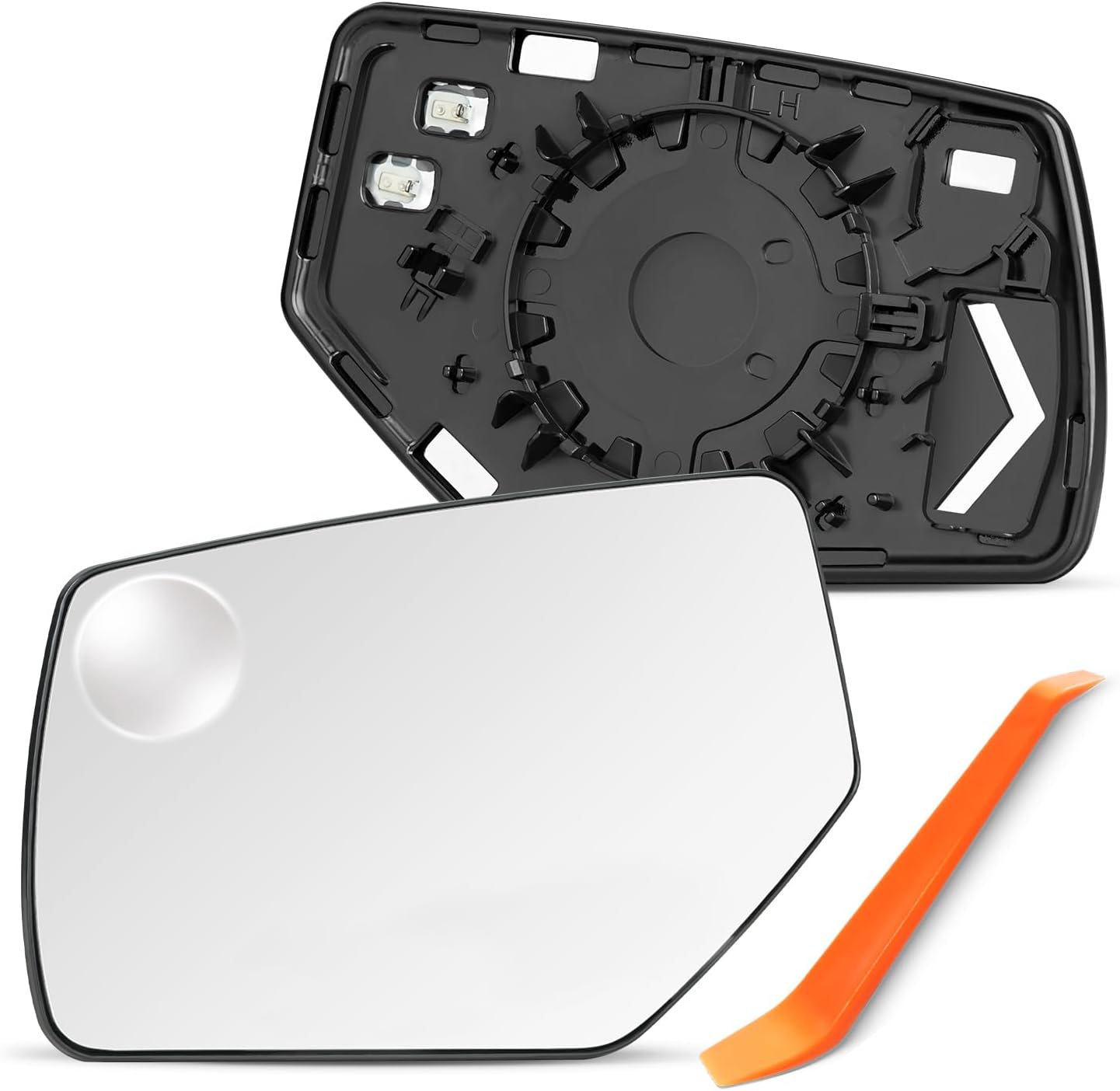 Driver Side Mirror Compatible with Chevrolet Chevy Tahoe, Suburban, GMC Yukon, Cadillac Escalade 2015 2016 2017, Left Side Convex Mirrors Replacement Glass, Power Heated