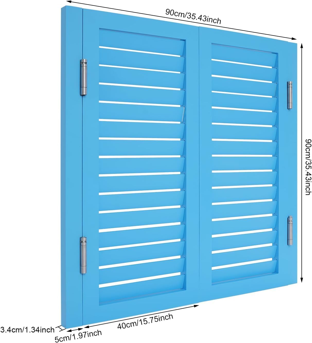 Porta a Battente bidirezionale per Bar, Ristorante e Cucina, con Cerniere a Molla, Finitura in Legno. (35.43(W) x35.43(H) in)
