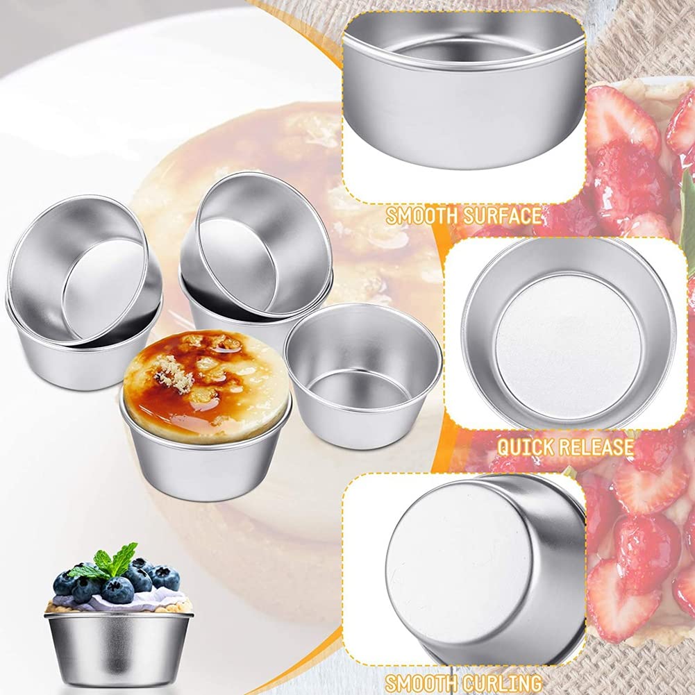 JUJIAN 12 Stukken Individuele Vormen Pudding Mallen Koperen Mini Chocolade Zijn Pannen Niet-Stick Cupcake Cake Cookie Pudding Vorm