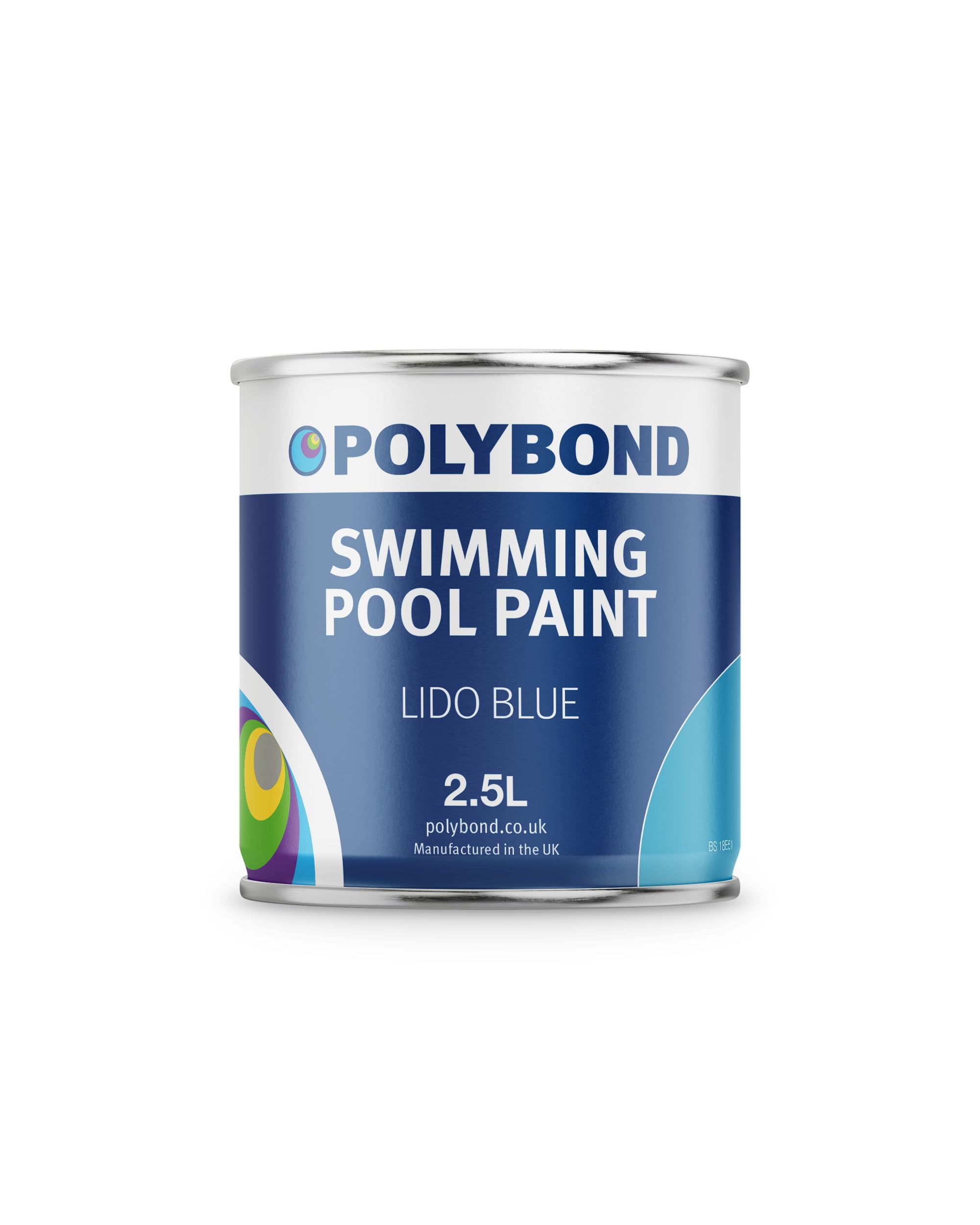 Polybond Lido Blue Swimming Pool Paint - Durable, Fast Drying Chlorinated Rubber Pool Paint 2.5 Litre