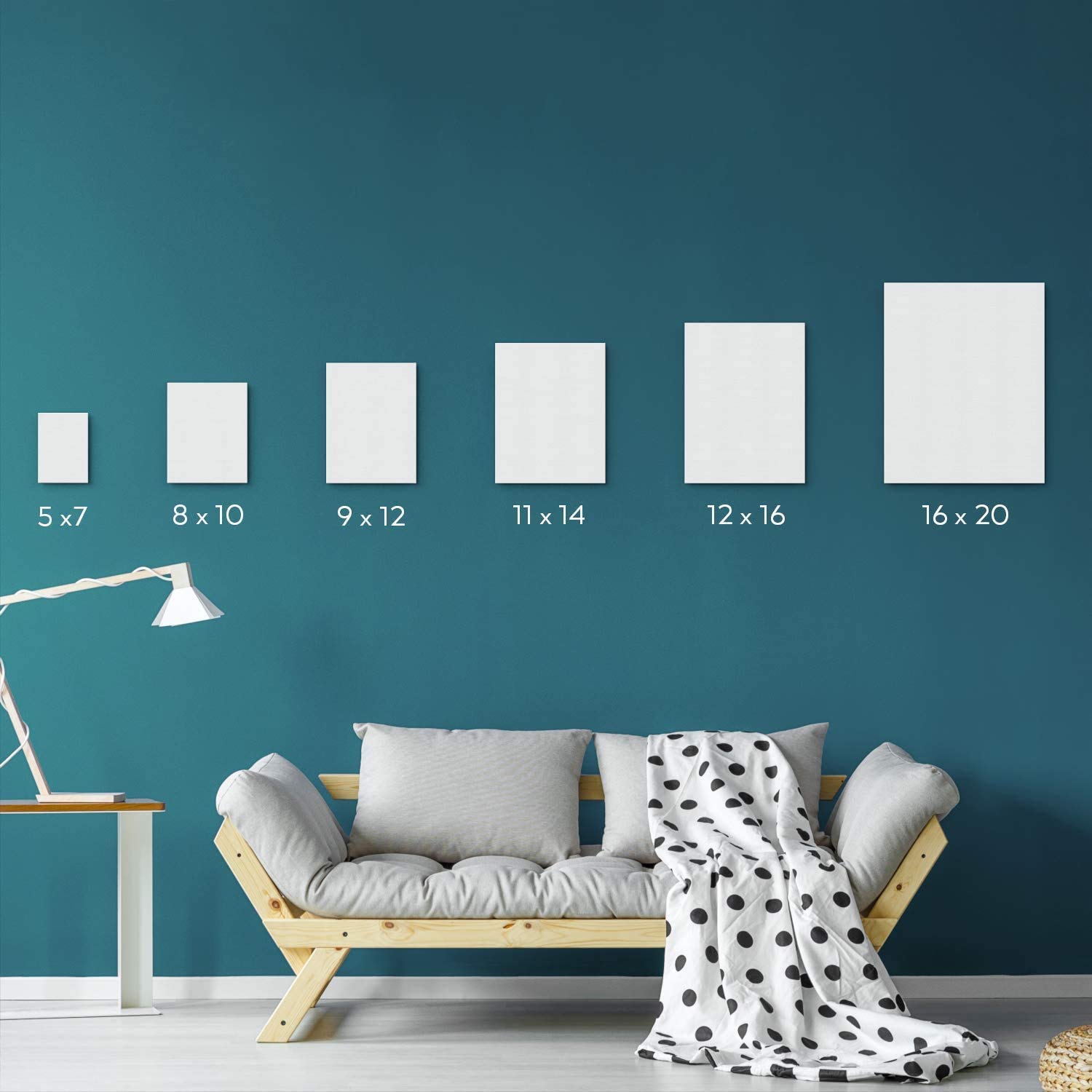 Arteza Canvas Boards for Painting, Pack of 14, 11 x 14 Inches, Blank