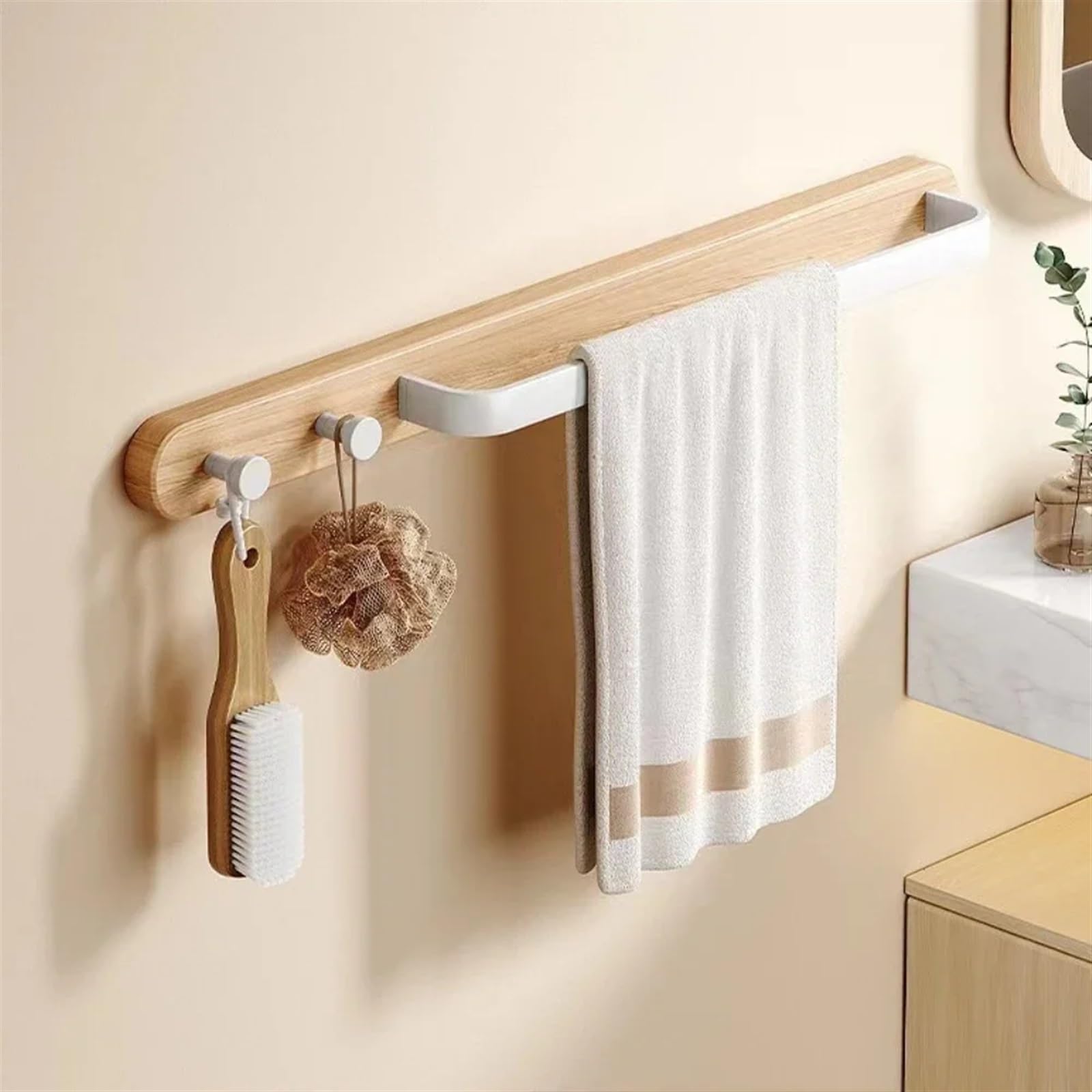 Toallero de baño Madera Nogal para Bricolaje Herramientas