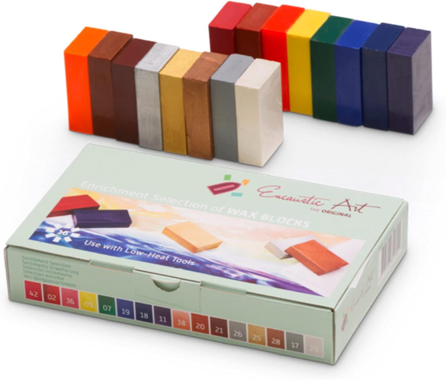 Encaustic Art Enrichment Wax Block Set - 16 Wax Blocks