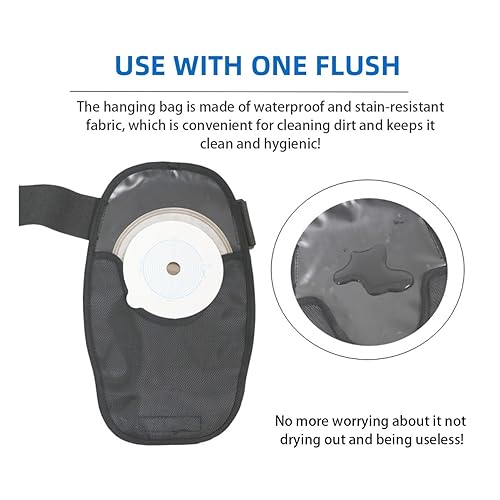 Miniatura 5 de Fundas para bolsa de ostomía, ajustable, portátil, para colostomía, impermeable, para estoma de ducha, con cinturón de soporte elástico ajustable