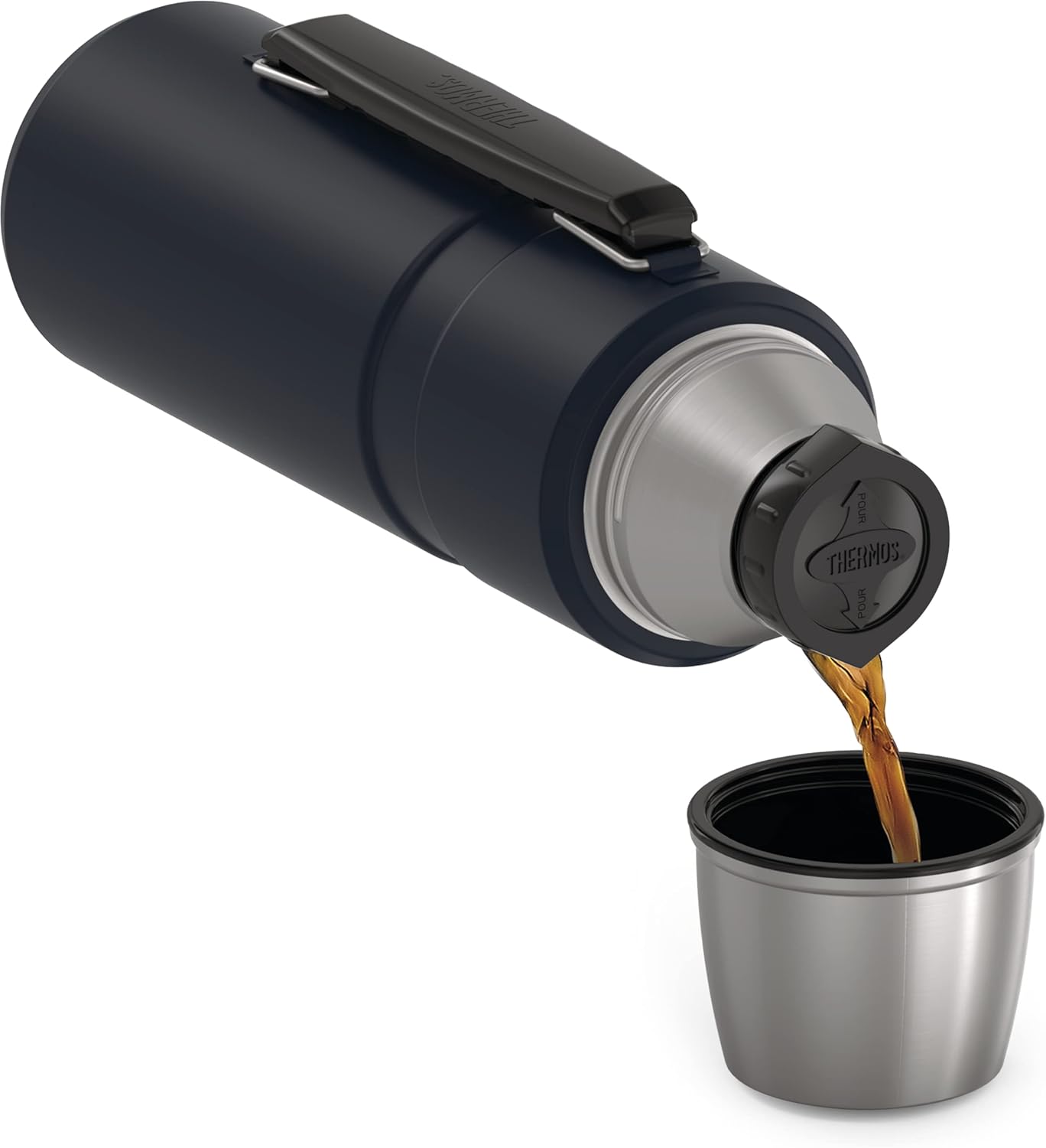 THERMOS Stainless King Vacuum-Insulated Beverage Bottle, 68 Ounce, Matte Blue: Home & Kitchen