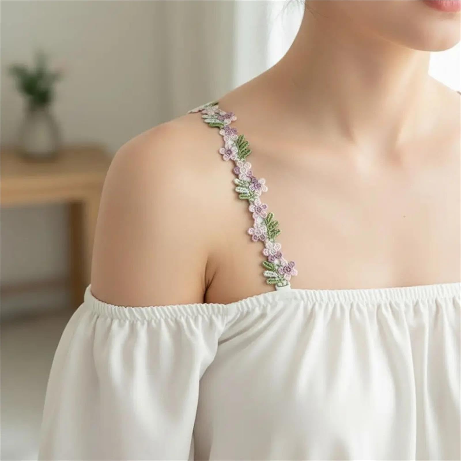 10 Pares De Correas Sujetador Floral Encaje Creativo